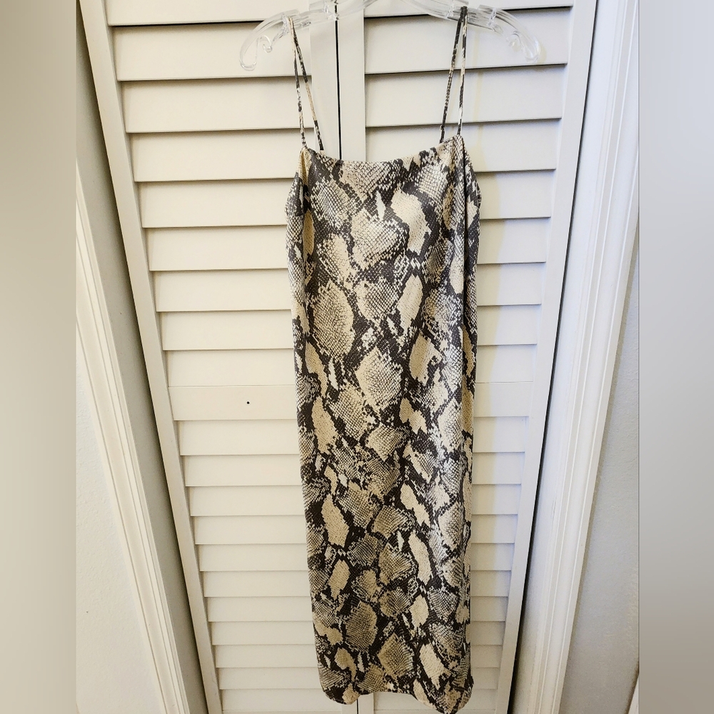 H&M Snakeskin Print Midi Dress XS - Picture 2 of 5